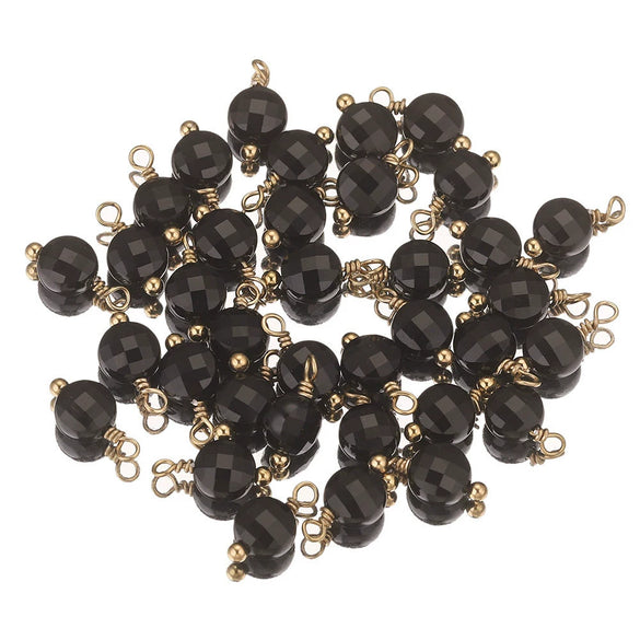 Handmade Natural Stone And Stainless Steel Beads Heart Shaped Pendant Jewelry Accessories With Electroplating