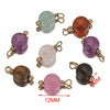 Handmade Natural Stone And Stainless Steel Beads Heart Shaped Pendant Jewelry Accessories With Electroplating