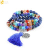 Handmade Natural Stone Beaded Bracelet With Alloy Accessories Geometric Semi Precious Crystal Jewelry For Unisex