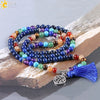 Handmade Natural Stone Beaded Bracelet With Alloy Accessories Geometric Semi Precious Crystal Jewelry For Unisex