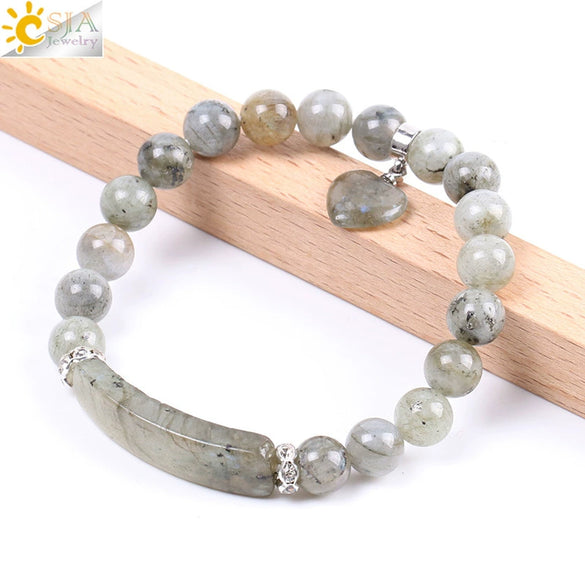 Handmade Natural Stone Beaded Bracelet With Copper Accessories Electroplated Flash Stone Style Women's Jewelry