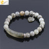 Handmade Natural Stone Beaded Bracelet With Copper Accessories Electroplated Flash Stone Style Women's Jewelry