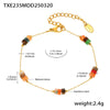Handmade Natural Stone Beaded Necklace And Bracelet With Stainless Steel Light Luxury Niche Design Electroplated