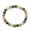 Handmade Natural Tiger Eye Stone Beaded Bracelet Geometric Style Unisex