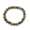 Handmade Natural Tiger Eye Stone Beaded Bracelet Geometric Style Unisex