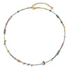 Handmade Niche Geometric Spotted Stone Shell Egg Yolk Stainless Steel Copper Clavicle Chain Necklace