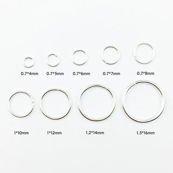 Handmade Open Iron Ring Silver Plated Round Simple Geometry Jewelry Accessory For Diy Craft Wholesale