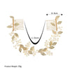 Handmade Pearl And Golden Leaf Bridal Hair Comb For Women Electroplated Wedding Headwear