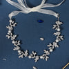 Handmade Pearl Bridal Hair Band With Alloy Leaf Soft Chain Geometric Headband For Women Wedding Hair Jewelry