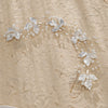 Handmade Pearl Bridal Hair Comb Pair With Leaf Design Rhombus Shape Simple Women's Bride Headdress Hair Accessories