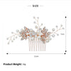 Handmade Pearl Crystal Alloy Hair Comb Bridal Hair Accessory With Leaf Design For Wedding And Cheongsam Styling