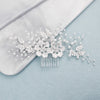 Handmade Pearl Flower Bridal Hair Comb Retro Elegant Wedding Hair Accessory For Women