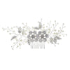Handmade Pearl Flower Bridal Hair Comb Retro Elegant Wedding Hair Accessory For Women