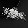 Handmade Pearl Flower Bridal Hair Comb Retro Elegant Wedding Hair Accessory For Women