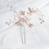 Handmade Pearl Flower Bridal Hairpin Ancient Style Alloy Hair Twister Elegant Headwear Hair Accessory