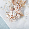 Handmade Pearl Flower Duckbill Hair Clip With Diamond Embellishment Elegant Bridal Headwear For Women Wedding Dinner And Dress Accessories