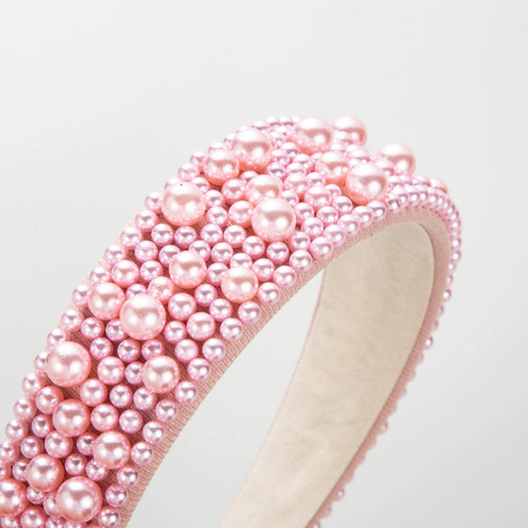 Handmade Pearl Geometric Women's Headband
