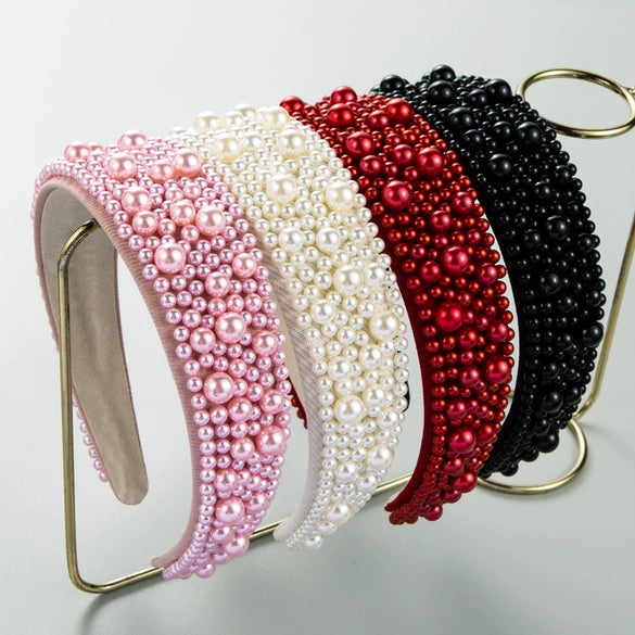 Handmade Pearl Geometric Women's Headband