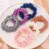 Handmade Pearl Hair Tie Bracelet Colorful Ponytail Holder And Dualpurpose Hair Accessory
