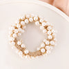 Handmade Pearl Hair Tie Bracelet Colorful Ponytail Holder And Dualpurpose Hair Accessory