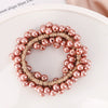 Handmade Pearl Hair Tie Bracelet Colorful Ponytail Holder And Dualpurpose Hair Accessory