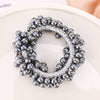 Handmade Pearl Hair Tie Bracelet Colorful Ponytail Holder And Dualpurpose Hair Accessory