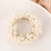 Handmade Pearl Hair Tie Bracelet Colorful Ponytail Holder And Dualpurpose Hair Accessory
