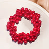 Handmade Pearl Hair Tie Bracelet Colorful Ponytail Holder And Dualpurpose Hair Accessory