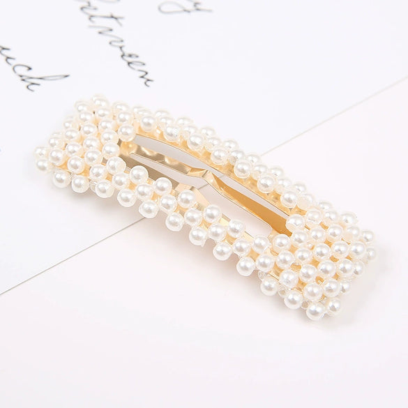 Handmade Pearl Side Hair Clip For Women Duckbill Grab Hairpin And Elegant Hair Accessory Wholesale