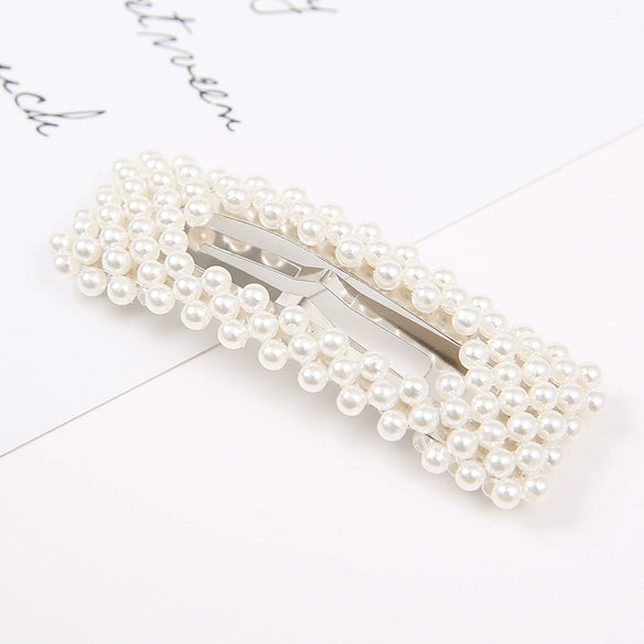 Handmade Pearl Side Hair Clip For Women Duckbill Grab Hairpin And Elegant Hair Accessory Wholesale
