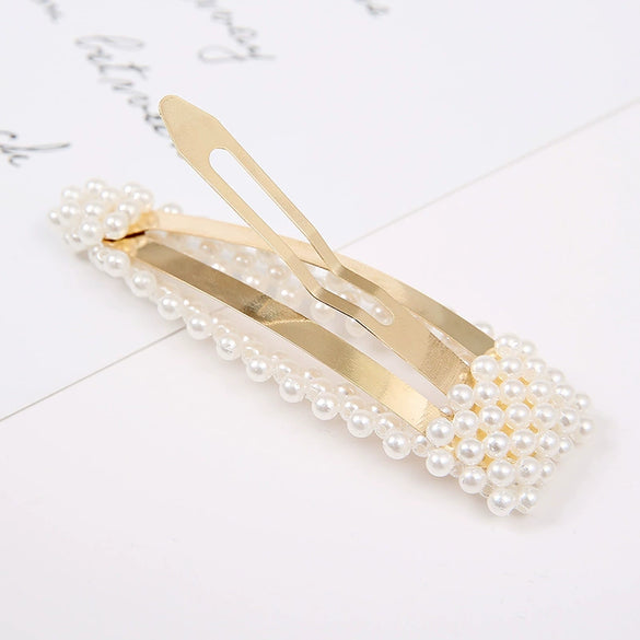 Handmade Pearl Side Hair Clip For Women Duckbill Grab Hairpin And Elegant Hair Accessory Wholesale