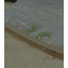 Handmade Peridot Dangle Earrings 14K Gold Ear Hooks Simple Fresh Elegant Women's Earrings
