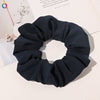 Handmade Plaid Fabric Scrunchie Hair Tie For Women Simple Ponytail Hair Accessory