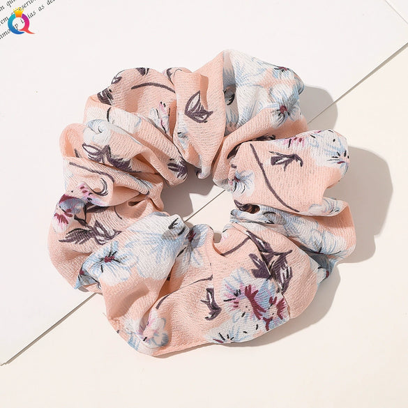 Handmade Plaid Fabric Scrunchie Hair Tie For Women Simple Ponytail Hair Accessory
