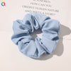 Handmade Plaid Fabric Scrunchie Hair Tie For Women Simple Ponytail Hair Accessory