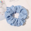 Handmade Plaid Fabric Scrunchie Hair Tie For Women Simple Ponytail Hair Accessory