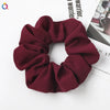 Handmade Plaid Fabric Scrunchie Hair Tie For Women Simple Ponytail Hair Accessory