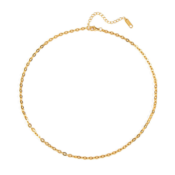 Handmade Plain Stainless Steel Chain Necklace For Girls With Geometric Pattern And Electroplating Process Waterproof Non Fading Environmentally Friendly Jewelry Accessories