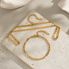 Handmade Plain Stainless Steel Chain Necklace For Girls With Geometric Pattern And Electroplating Process Waterproof Non Fading Environmentally Friendly Jewelry Accessories