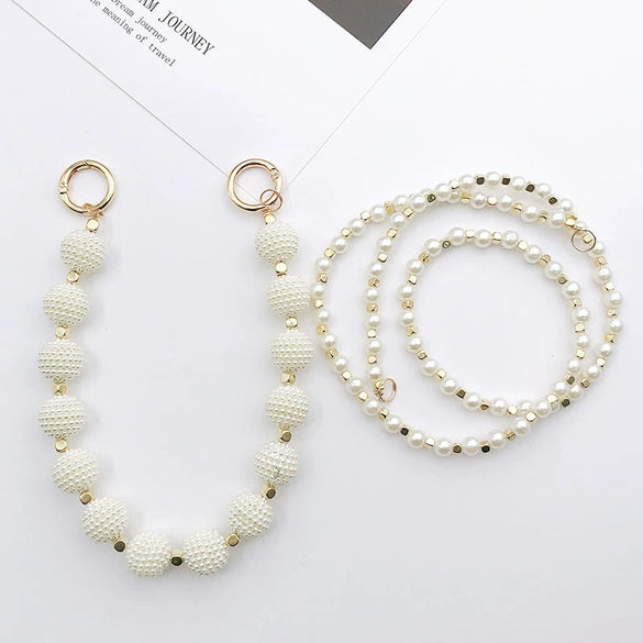 Handmade Plastic Resin Beaded Waxberry Ball Crossbody Phone Case Jewelry Accessories Earphone Cover Antilost Rope Handwoven