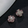 Handmade Plastic Resin Pearl Crystal Flower Earrings And Headwear Accessories