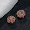 Handmade Plastic Resin Pearl Crystal Flower Earrings And Headwear Accessories