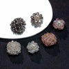 Handmade Plastic Resin Pearl Crystal Flower Earrings And Headwear Accessories