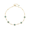 Handmade Plum Blossom Tourmaline Bluegreen Lapis Lazuli African Pine Stainless Steel Copper Pendant Necklace And Bracelet For Women