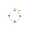 Handmade Plum Blossom Tourmaline Bluegreen Lapis Lazuli African Pine Stainless Steel Copper Pendant Necklace And Bracelet For Women