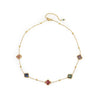 Handmade Plum Blossom Tourmaline Bluegreen Lapis Lazuli African Pine Stainless Steel Copper Pendant Necklace And Bracelet For Women