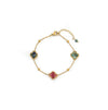 Handmade Plum Blossom Tourmaline Bluegreen Lapis Lazuli African Pine Stainless Steel Copper Pendant Necklace And Bracelet For Women