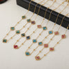Handmade Plum Blossom Tourmaline Bluegreen Lapis Lazuli African Pine Stainless Steel Copper Pendant Necklace And Bracelet For Women