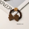Handmade Plush Bowknot Scrunchie Cloth Hair Ring High Elastic Hair Tie Fashion Headwear For Women