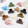 Handmade Pumpkin Shaped Fabric And Iron Hair Claw Clip For Women With Frosted Finish Wholesale Hair Accessory
